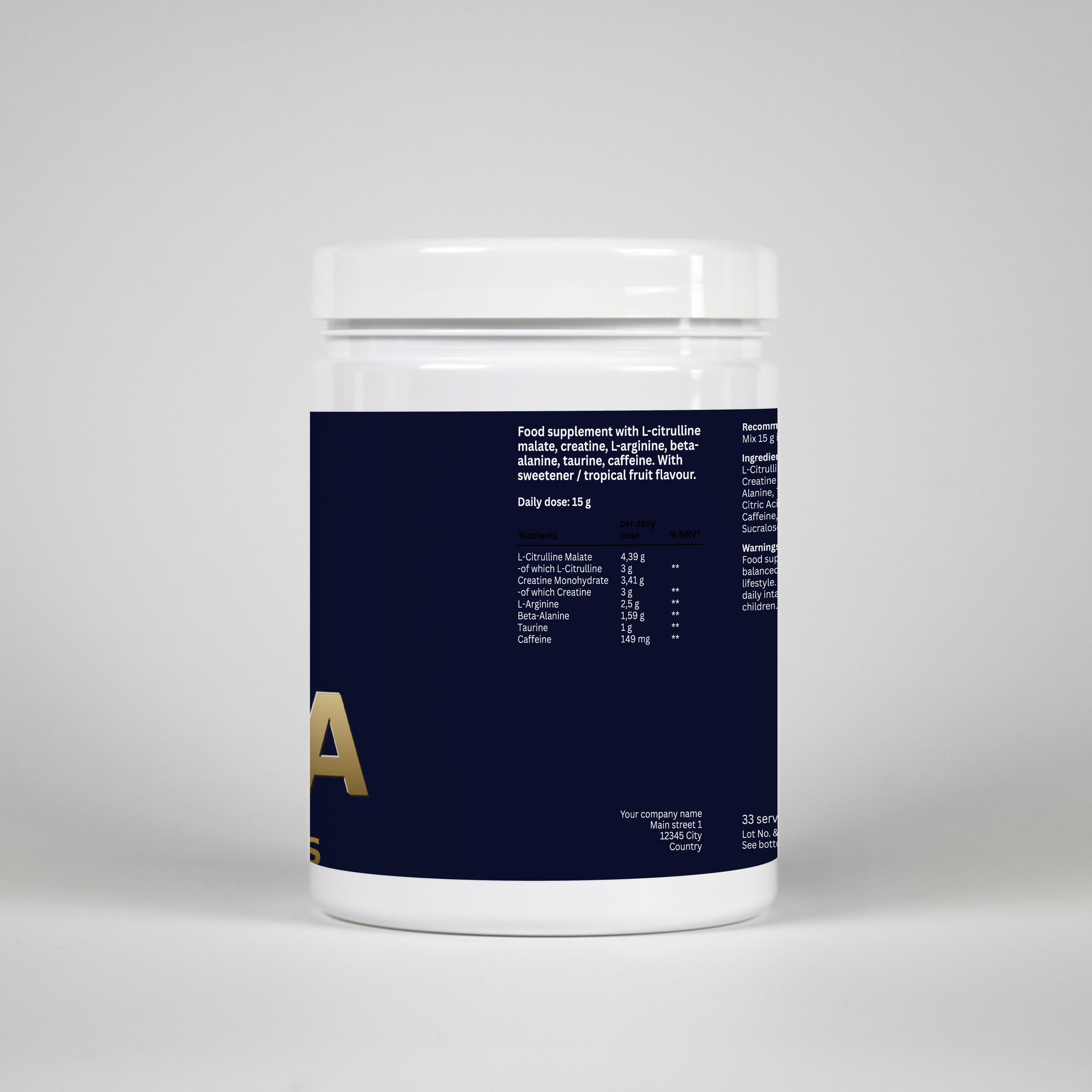 Pre-Workout Booster - 500g