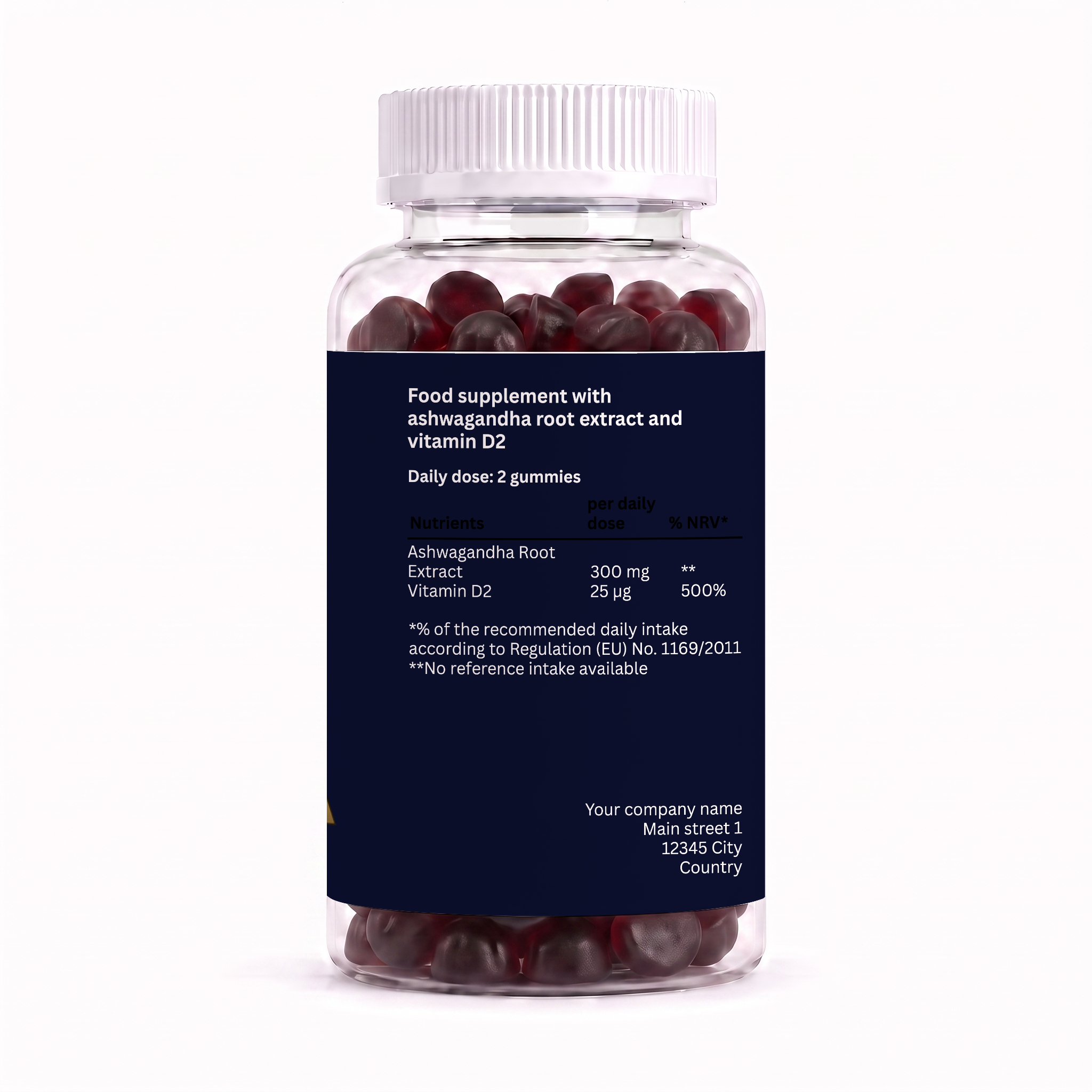 Ashwagandha + Vitamin D2 Gummies – 60 Gummies