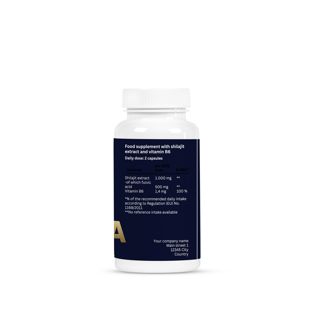 Shilajit + Vitamin B6 - 60 Capsules